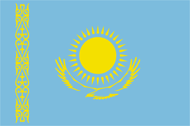 Kazakistan Bayrağı - www.turkosfer.com