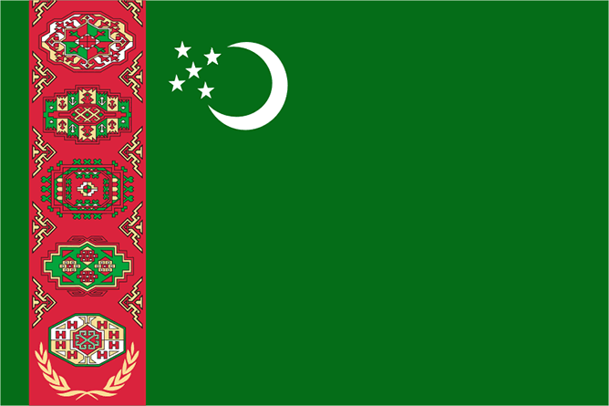 Türkmenistan Bayrağı - www.turkosfer.com